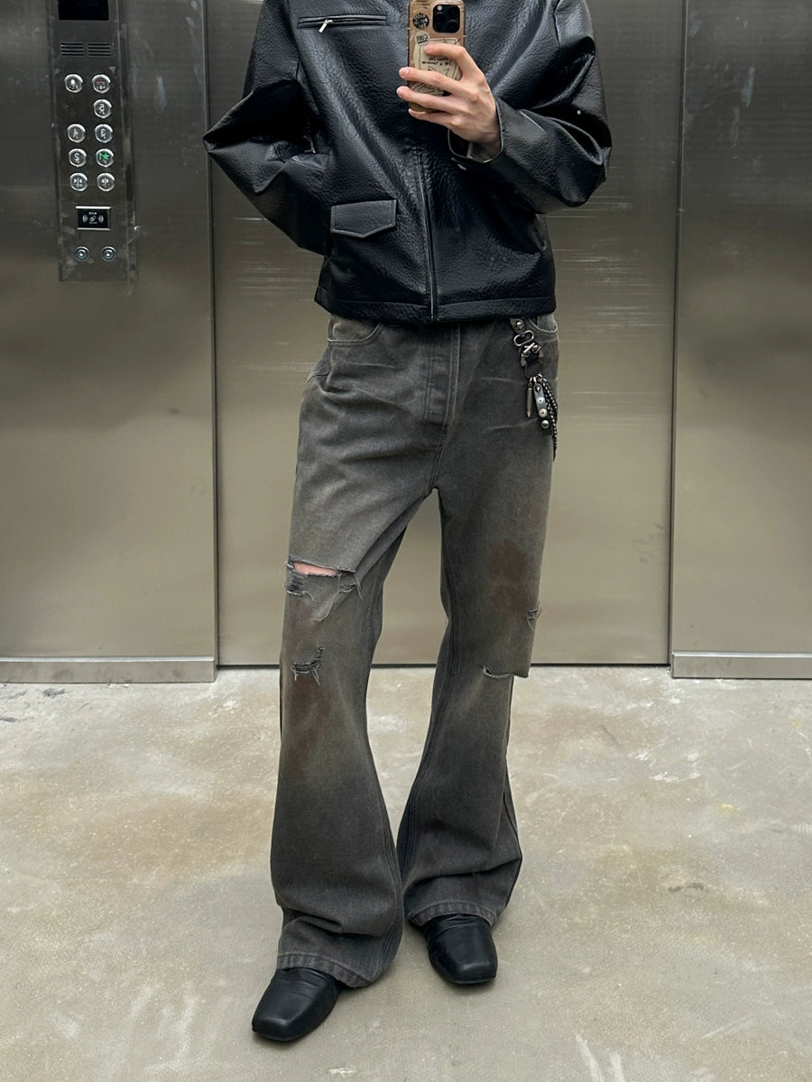 Washed Bootcut Jeans