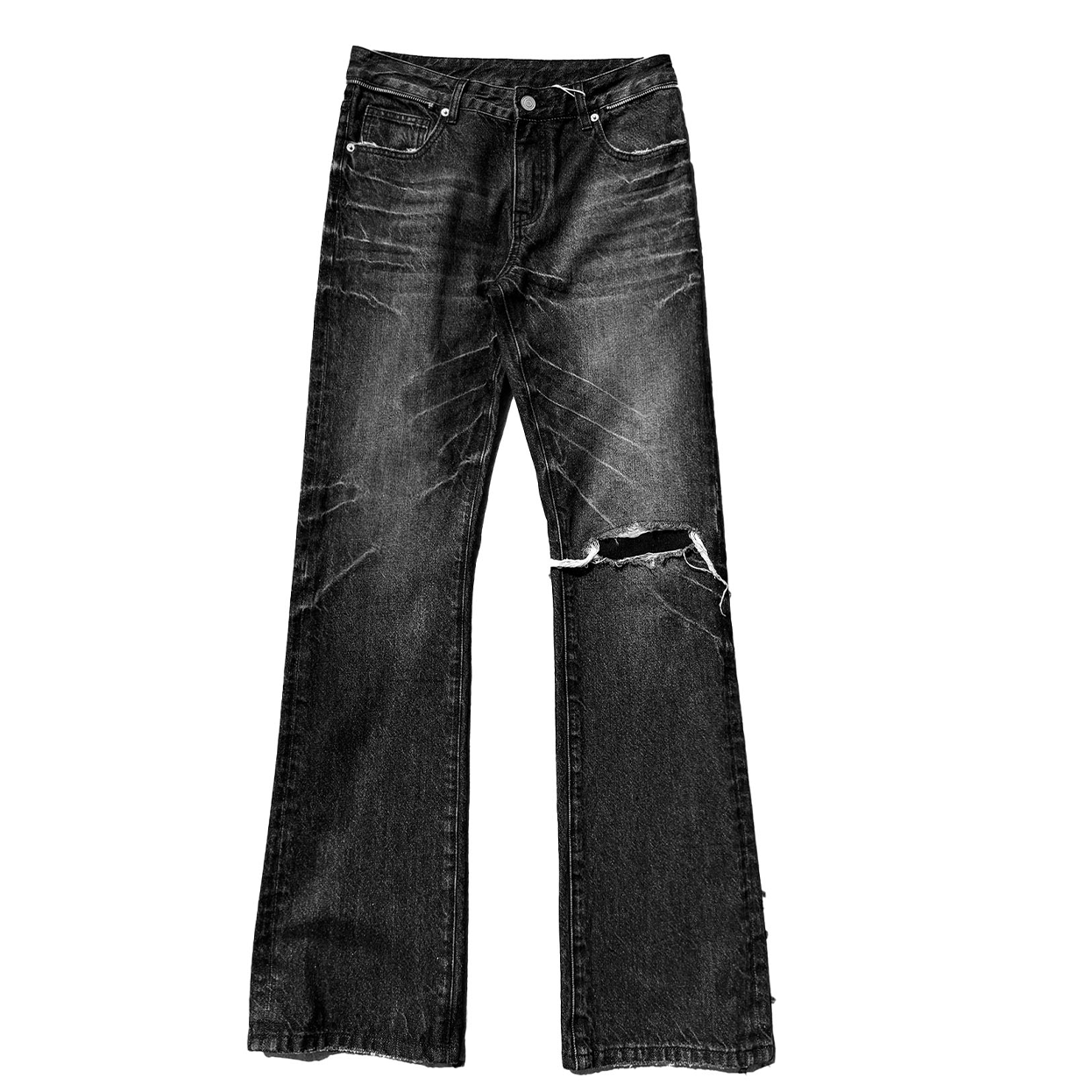 Vintage destroy skinny studded jeans