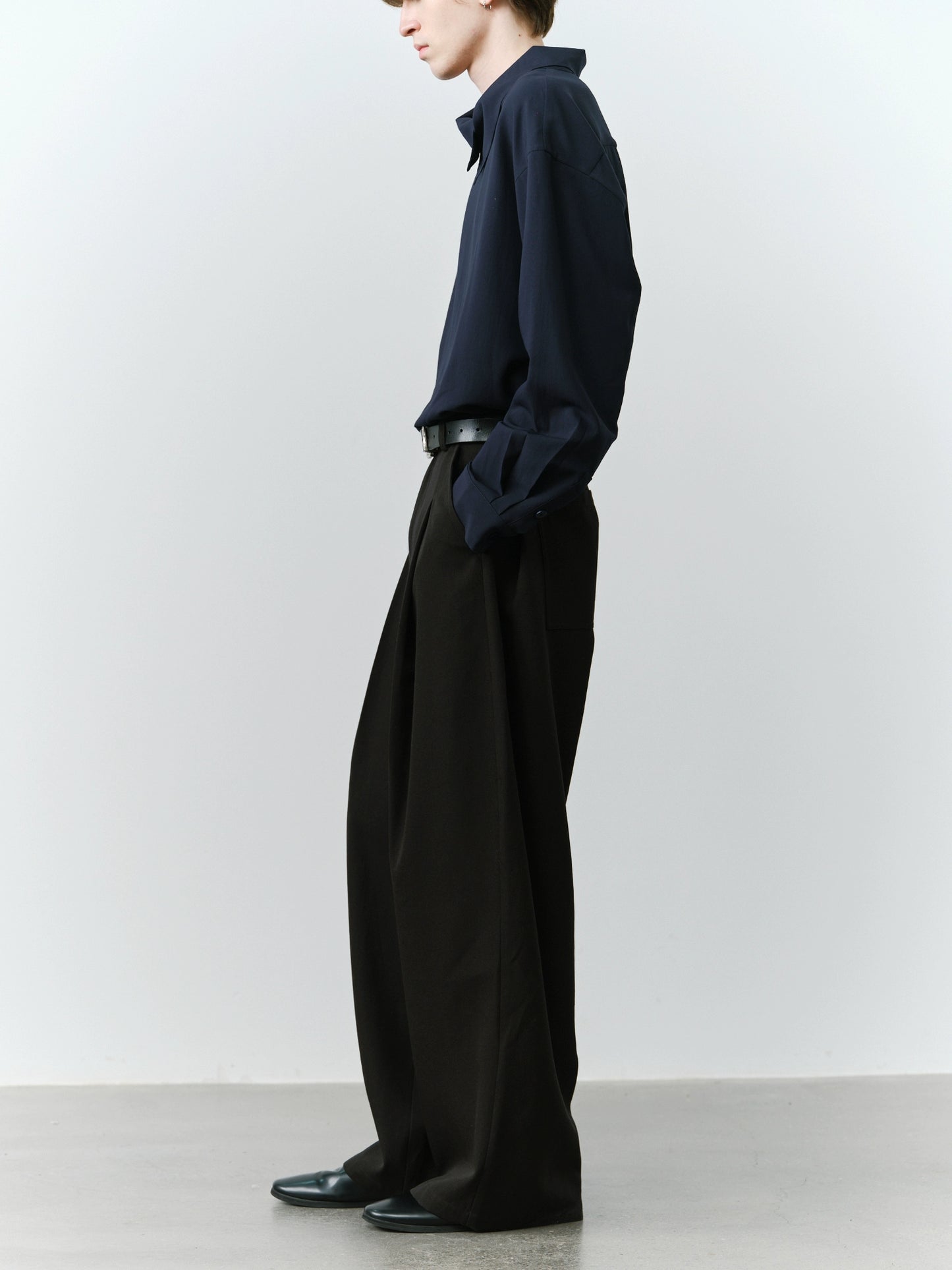 Loose Drape High-rise Trousers