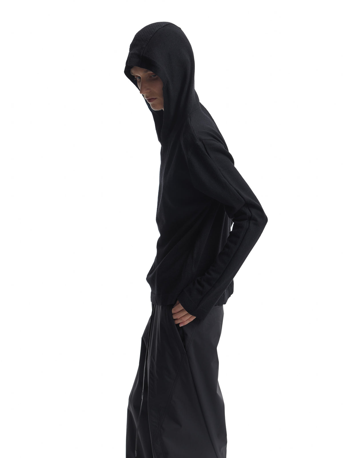 Flared cuff hooded sweatshirt