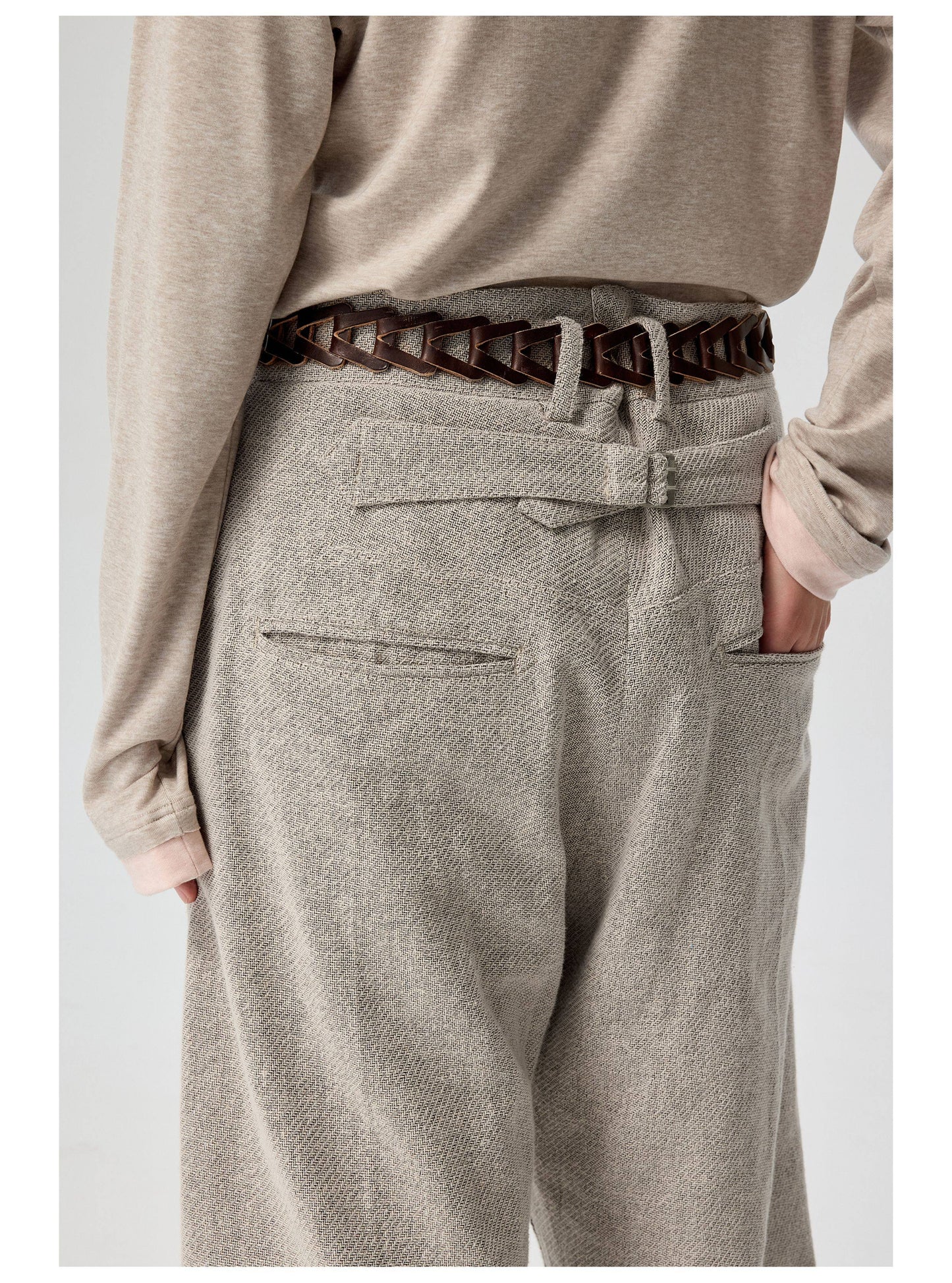 Simple Project Braided Cowhide Woven Belt