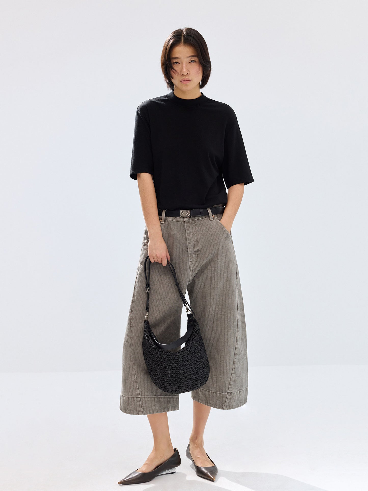 Mock Neck slim fit T-Shirt