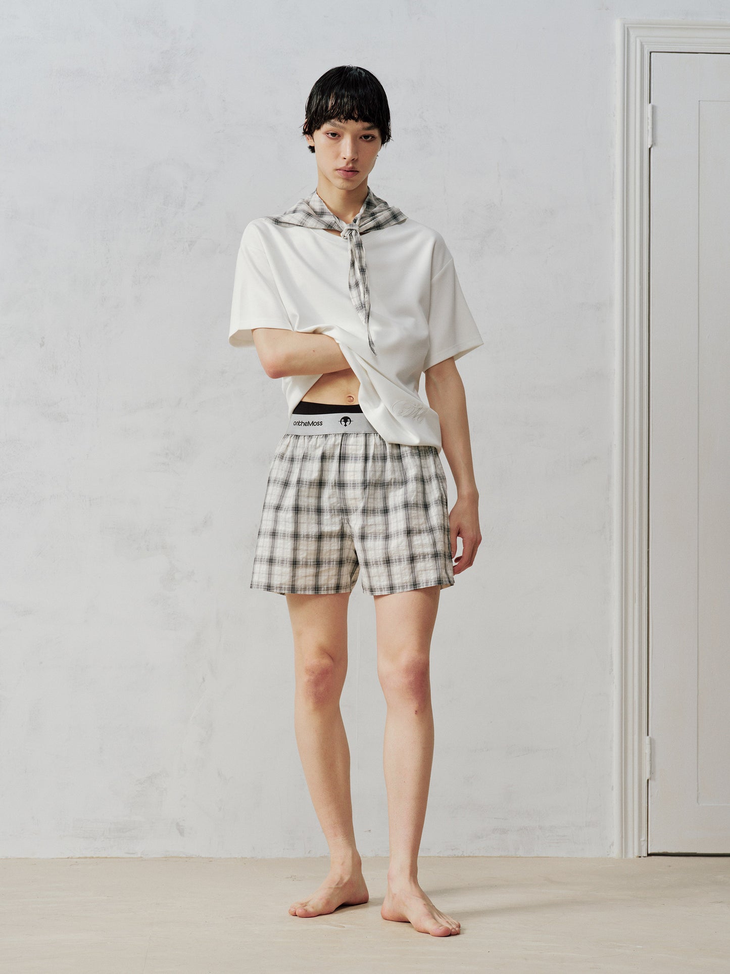 Checked boxer shorts