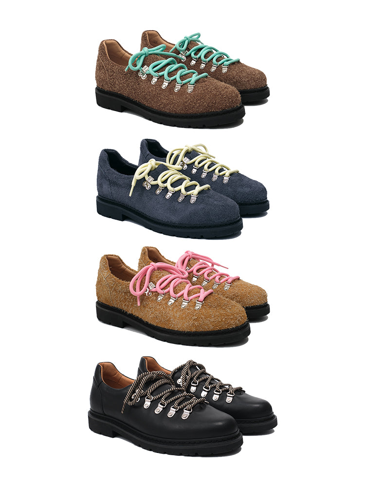 CRICLE CAGE SUEDE LEATHER HIKING DERBY CONTRASTING SNEAKER