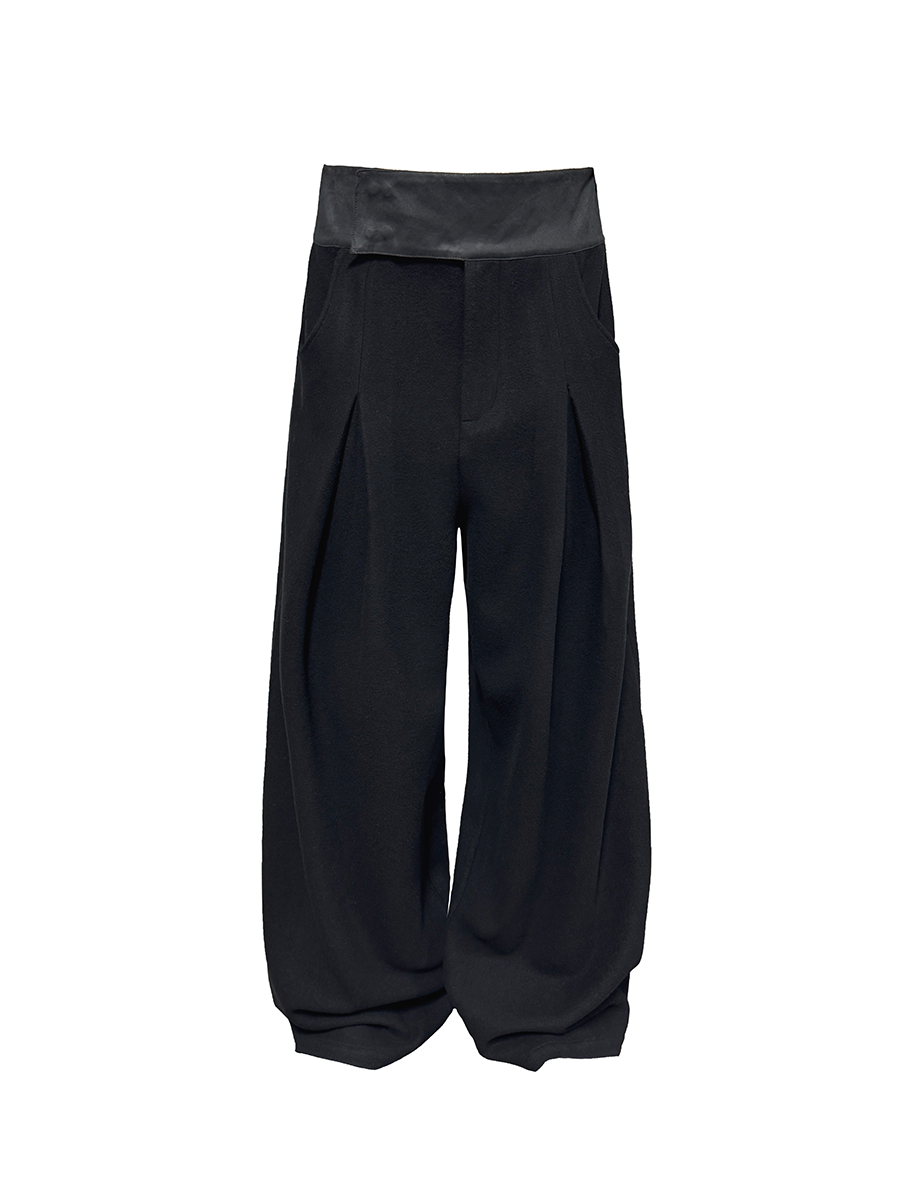 Paneled wool Trouser