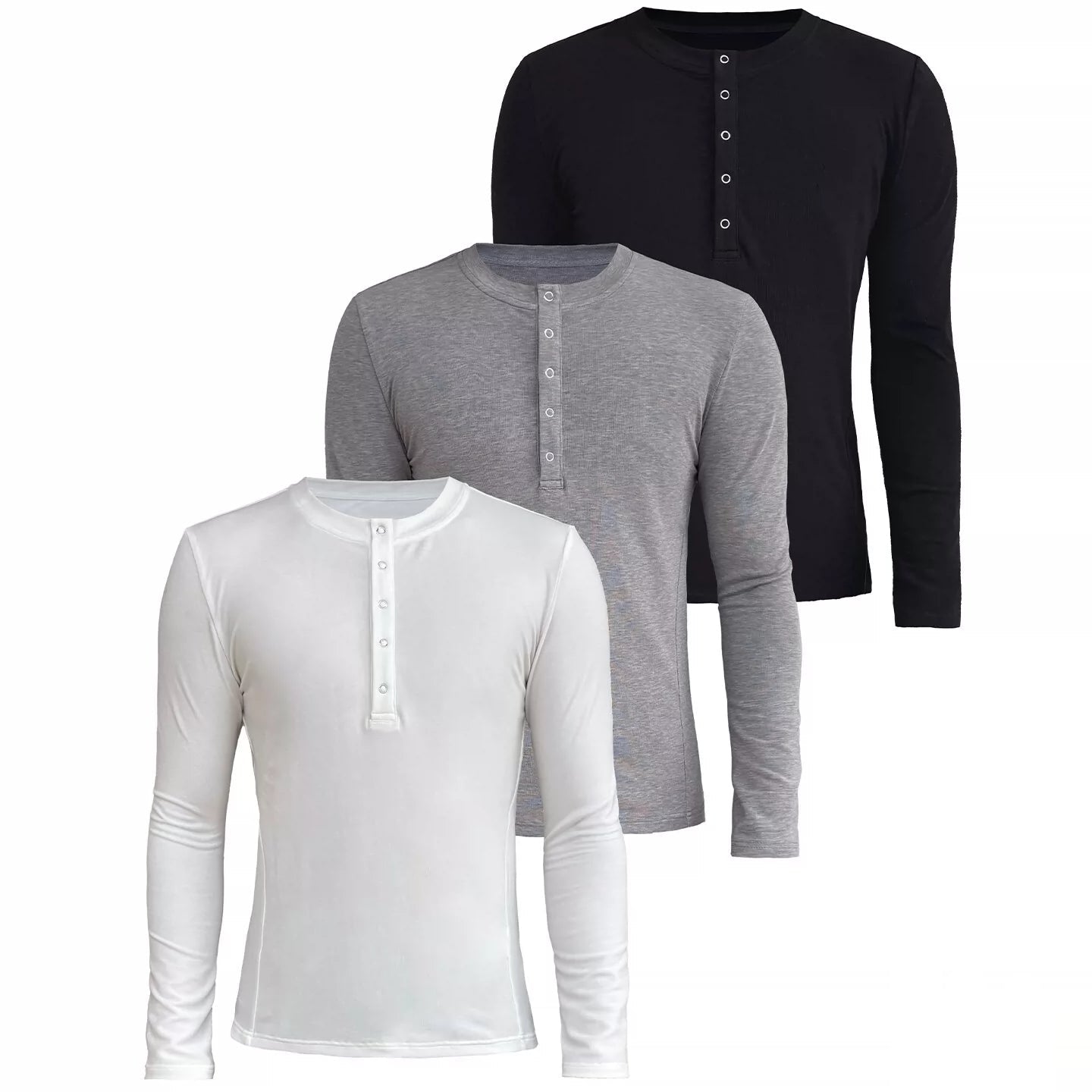"Strength" Henry Collar Long Sleeve