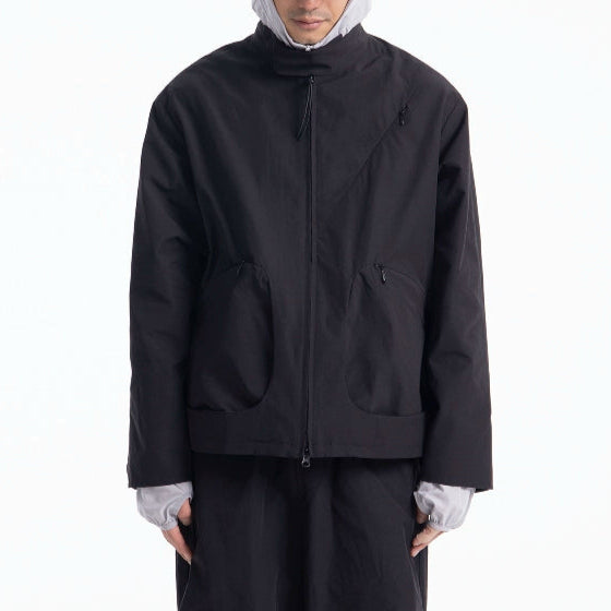 Zippered Stand-up Collar Jacket