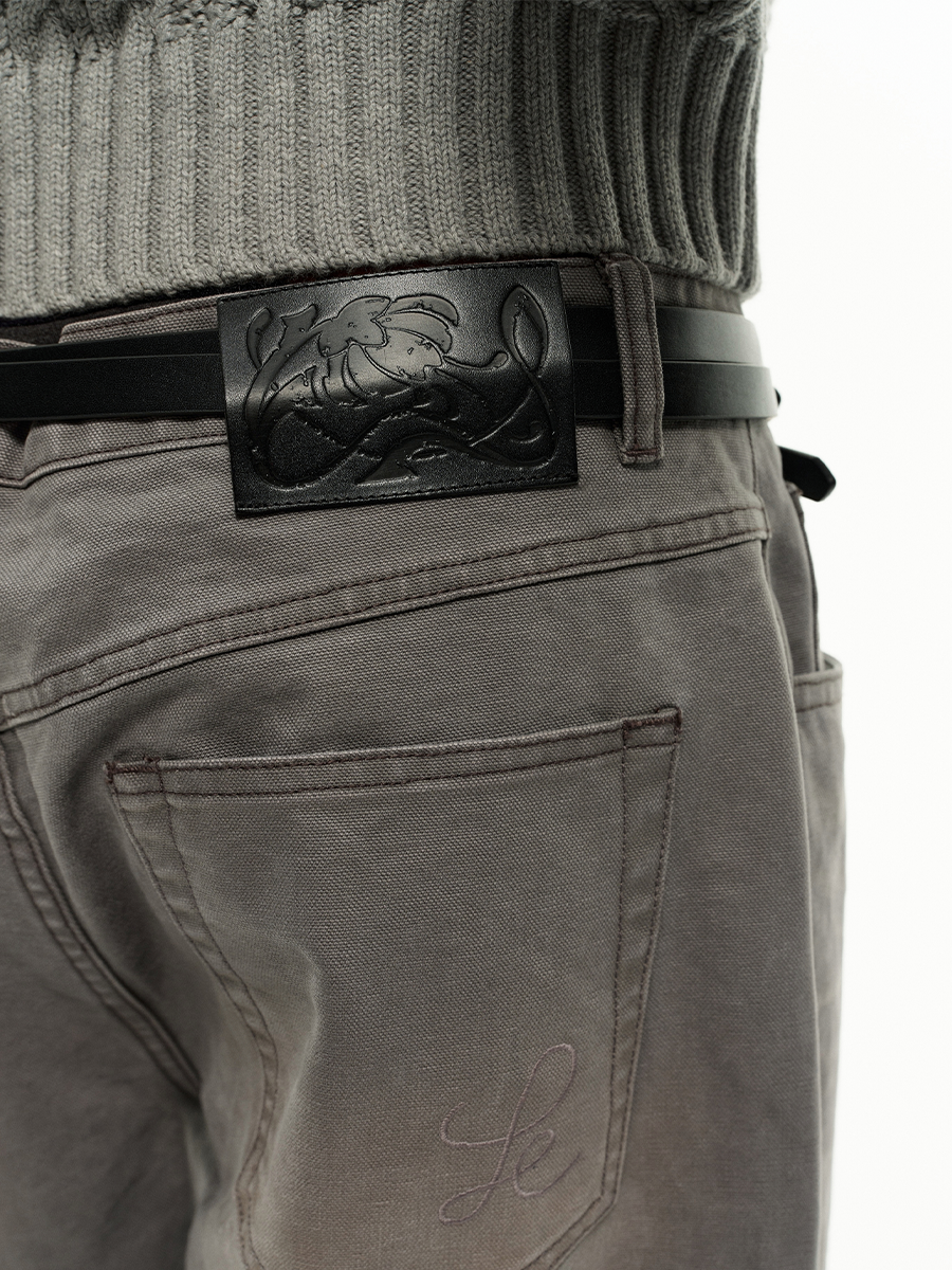 Sun-dried washed Cow 13.OZ Jeans