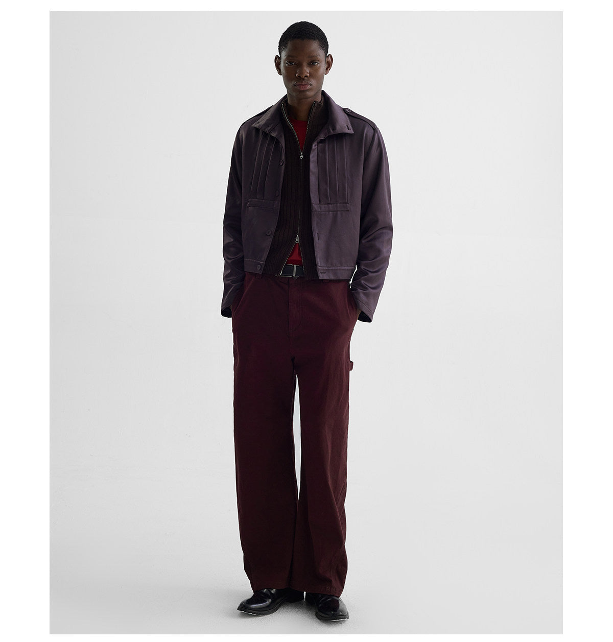 Acid Accordion Pleated Short Jacket