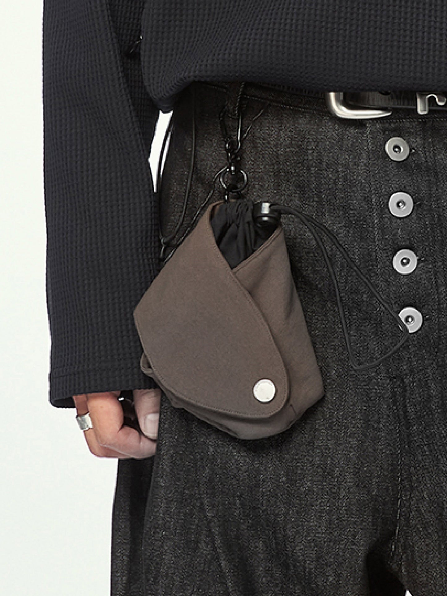 Double-Layer Drawstring Hanging Bag