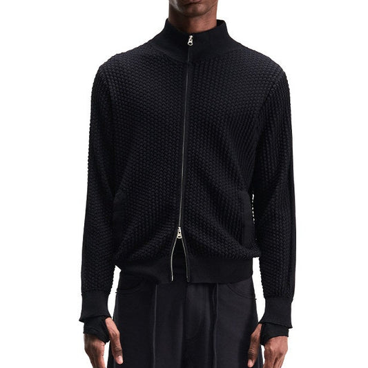 Breath Cutout 3D Mesh Wool Knit