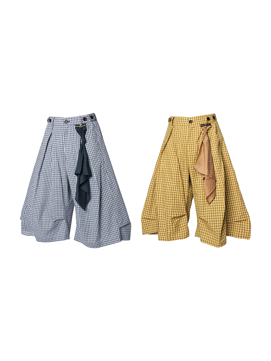 Cropped Check trousers