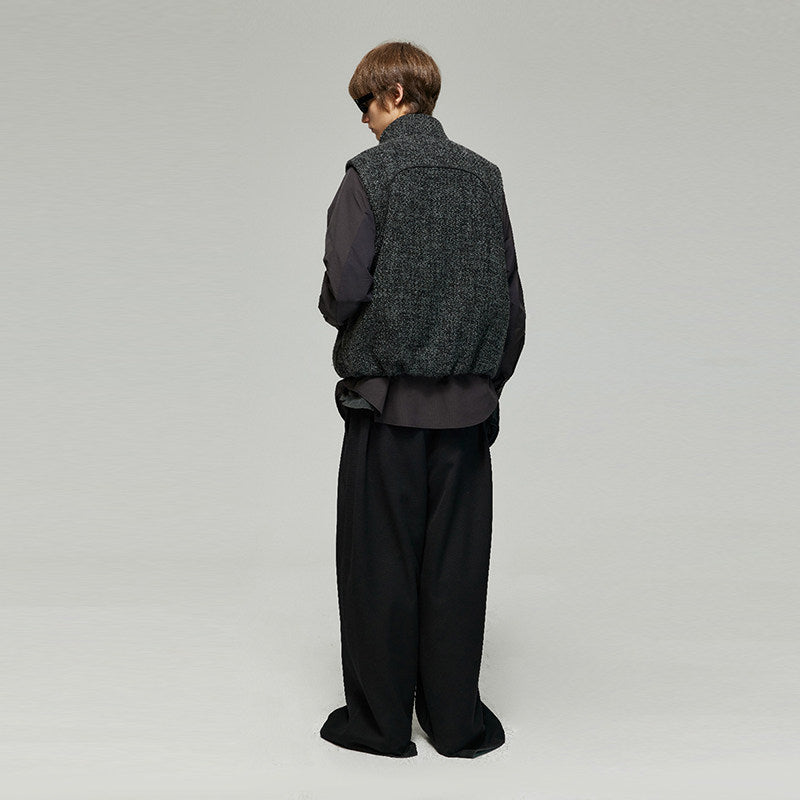 Jacquard Tweed Padded Vest