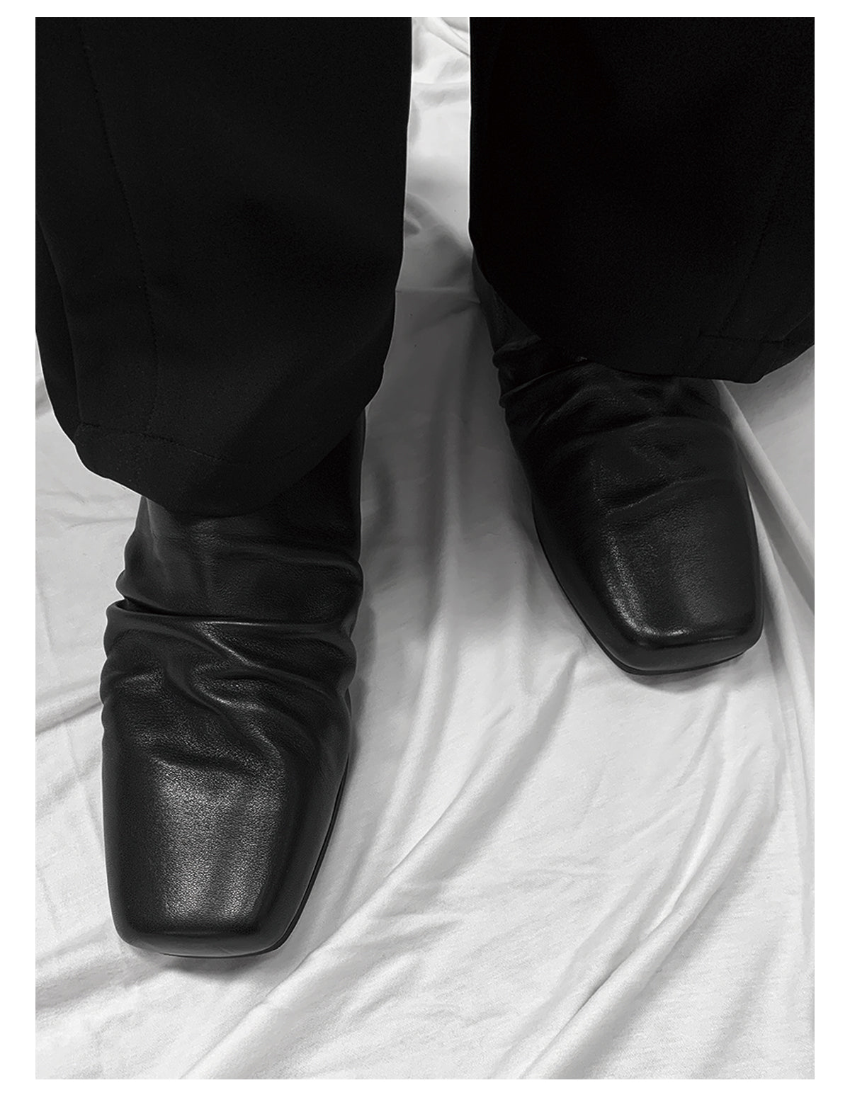 LEATHER TOP LAYER BALLET MULE