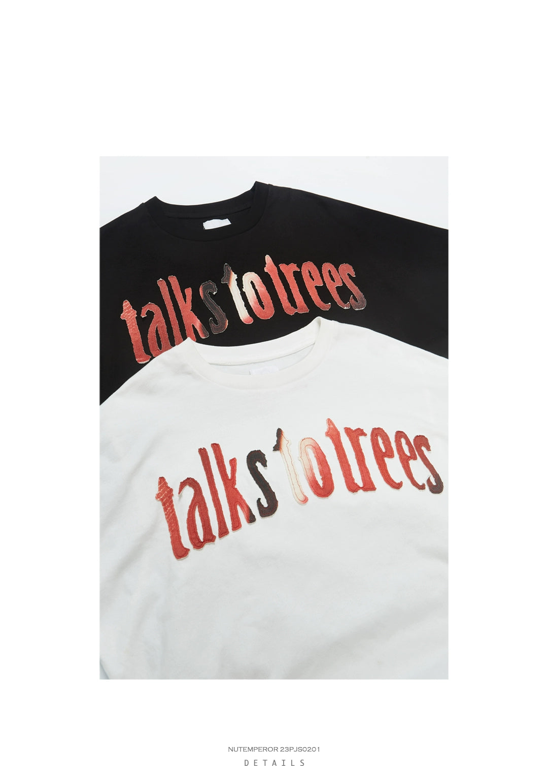 talks to trees' embroidered short sleeve T-shirt