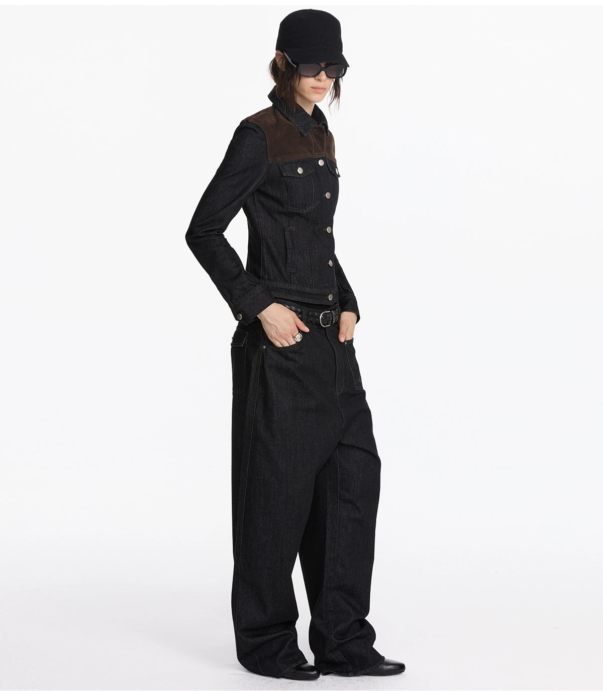 Suede Stitched Slim Jacket