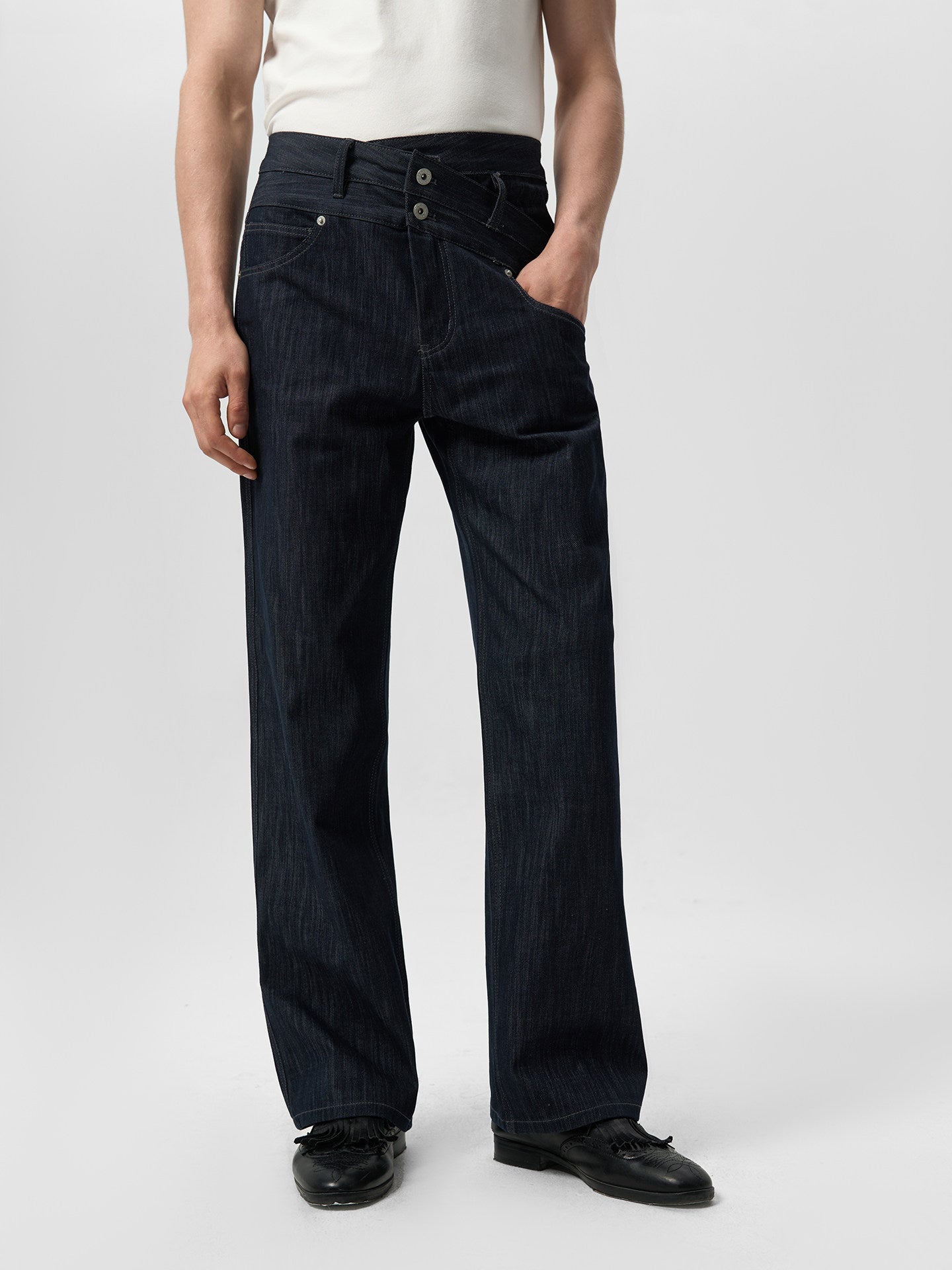 Double Waisted Denim Jeans