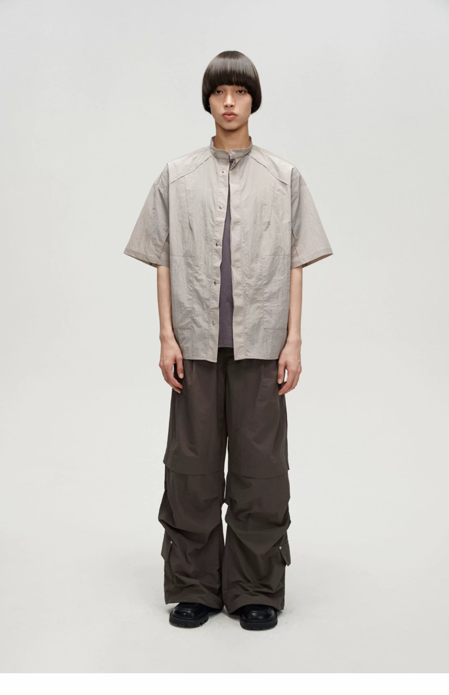 Bone Pattern Sheer Short Sleeve Shirt