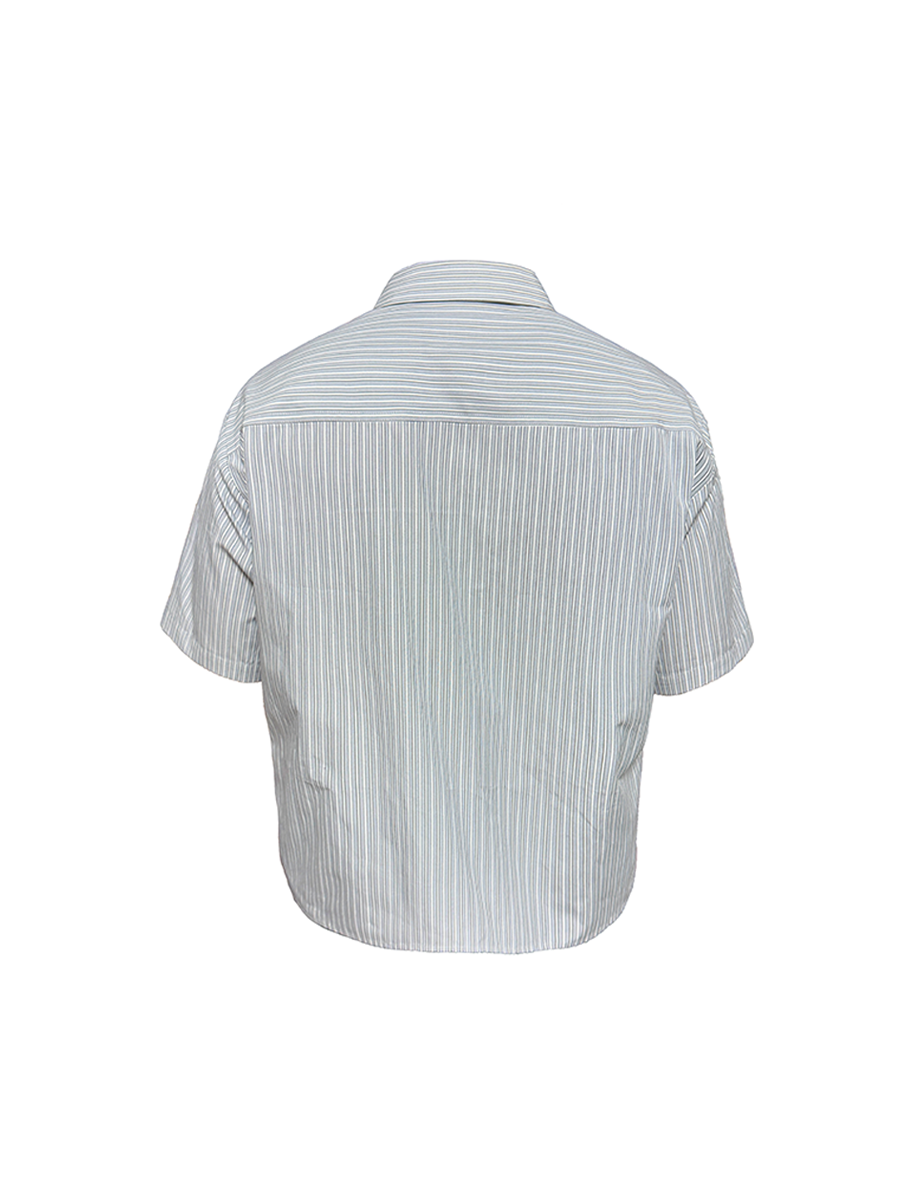 Curved Stripe Short Sleeve Shirt