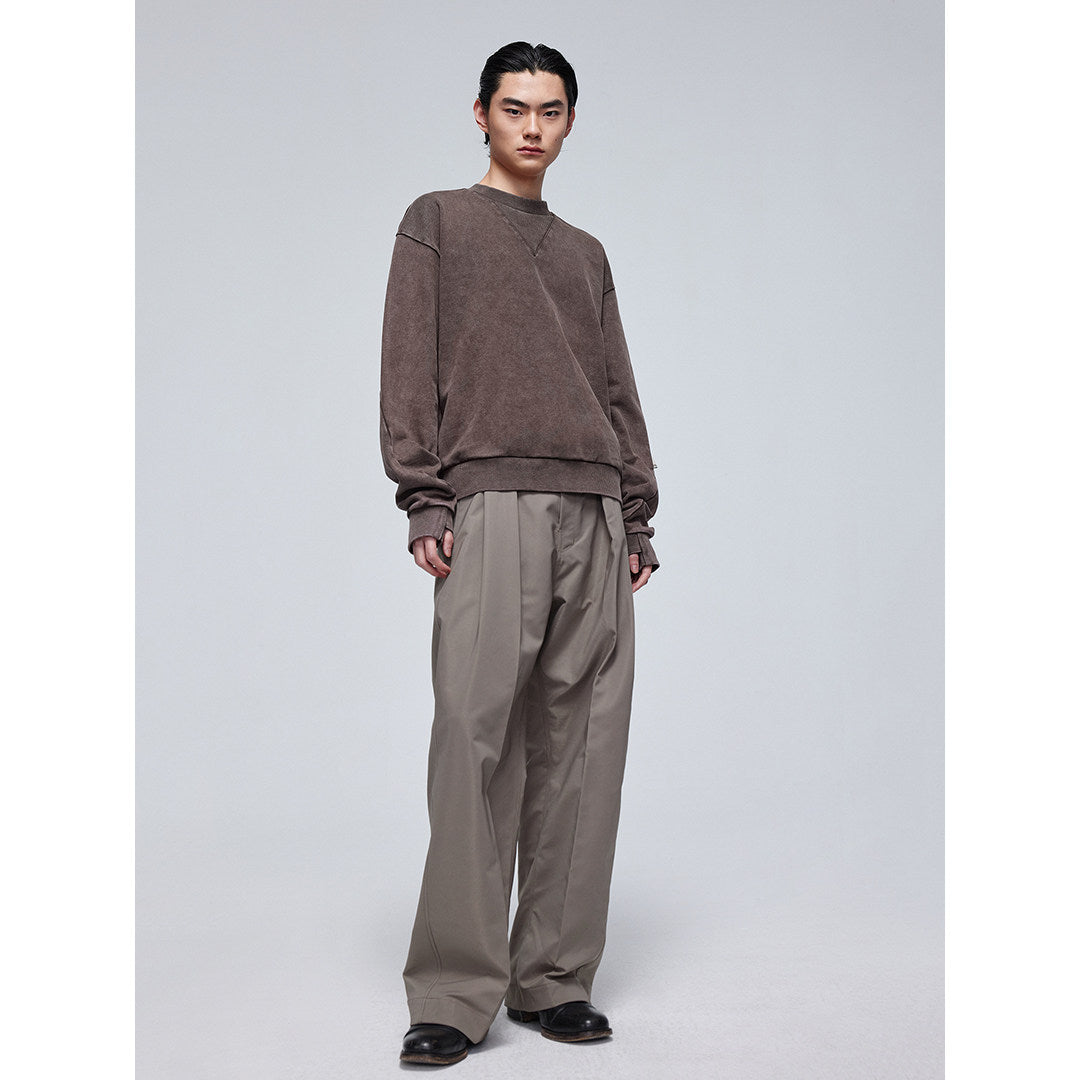 Crew Neck Faded Sweatshirt