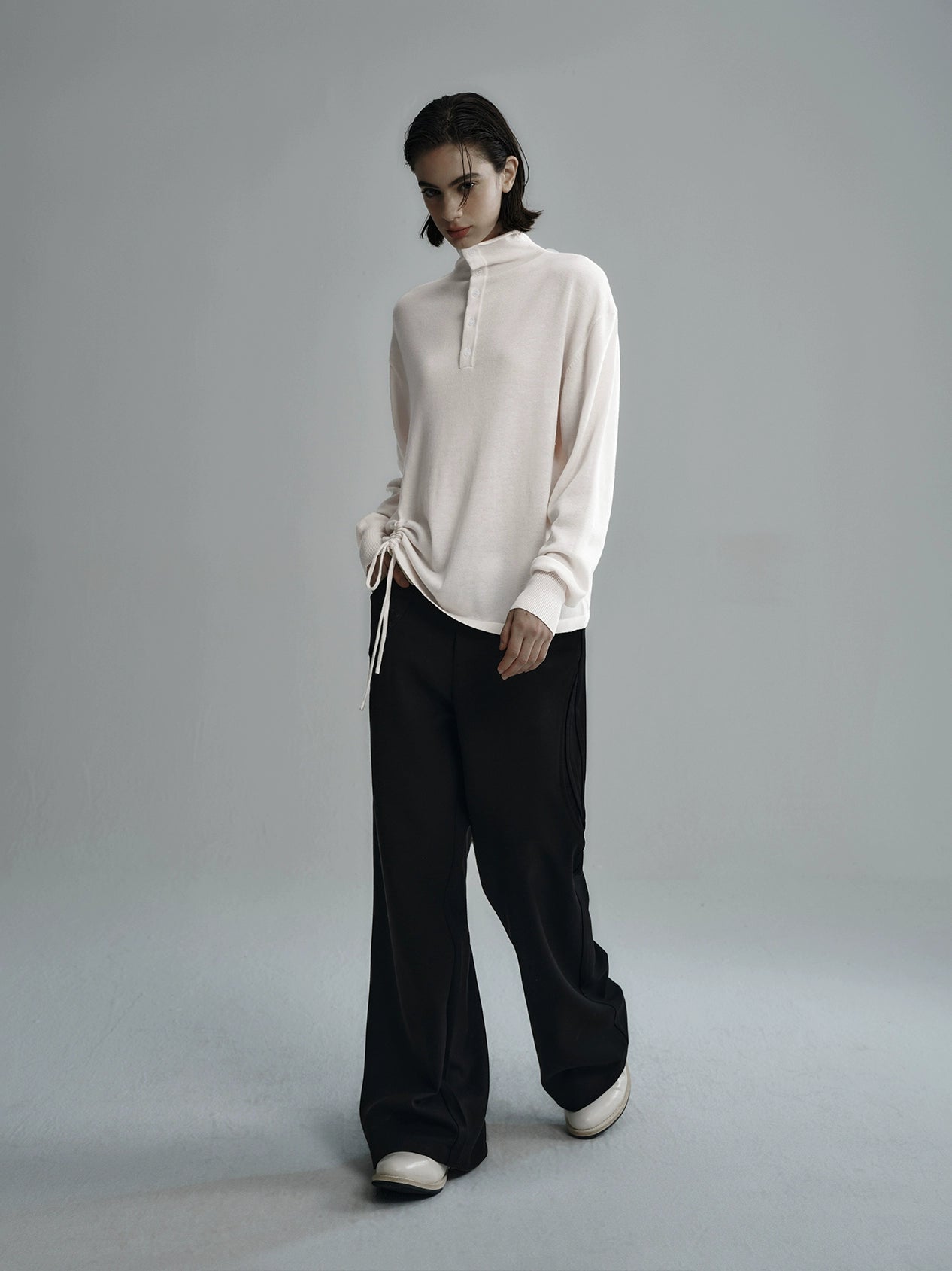"Folded" Embroidery Wool Knit