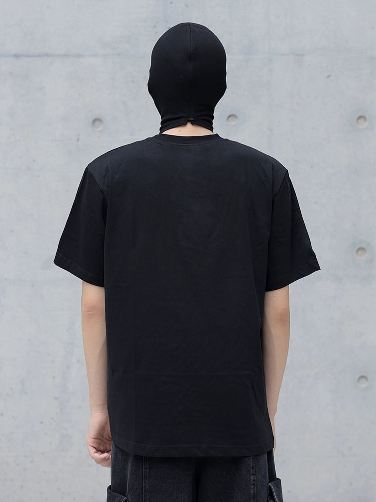 PATCHWORK crew neck short-sleeve T-shirt
