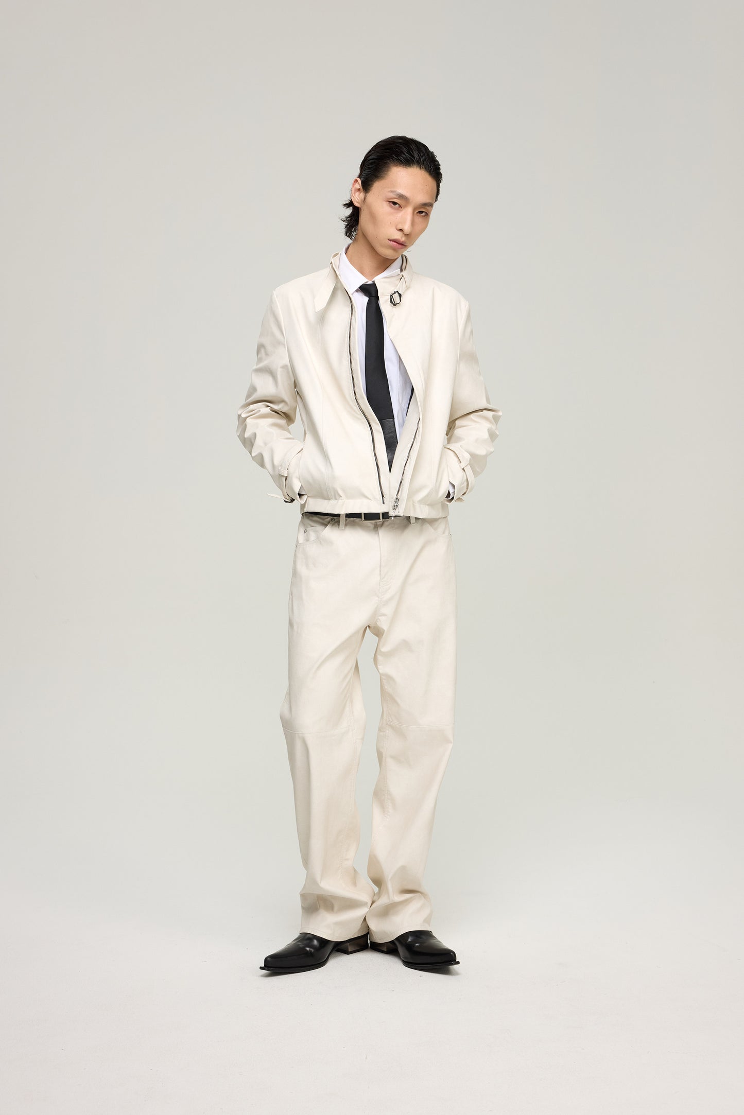 Vintage Leather Cropped Jacket