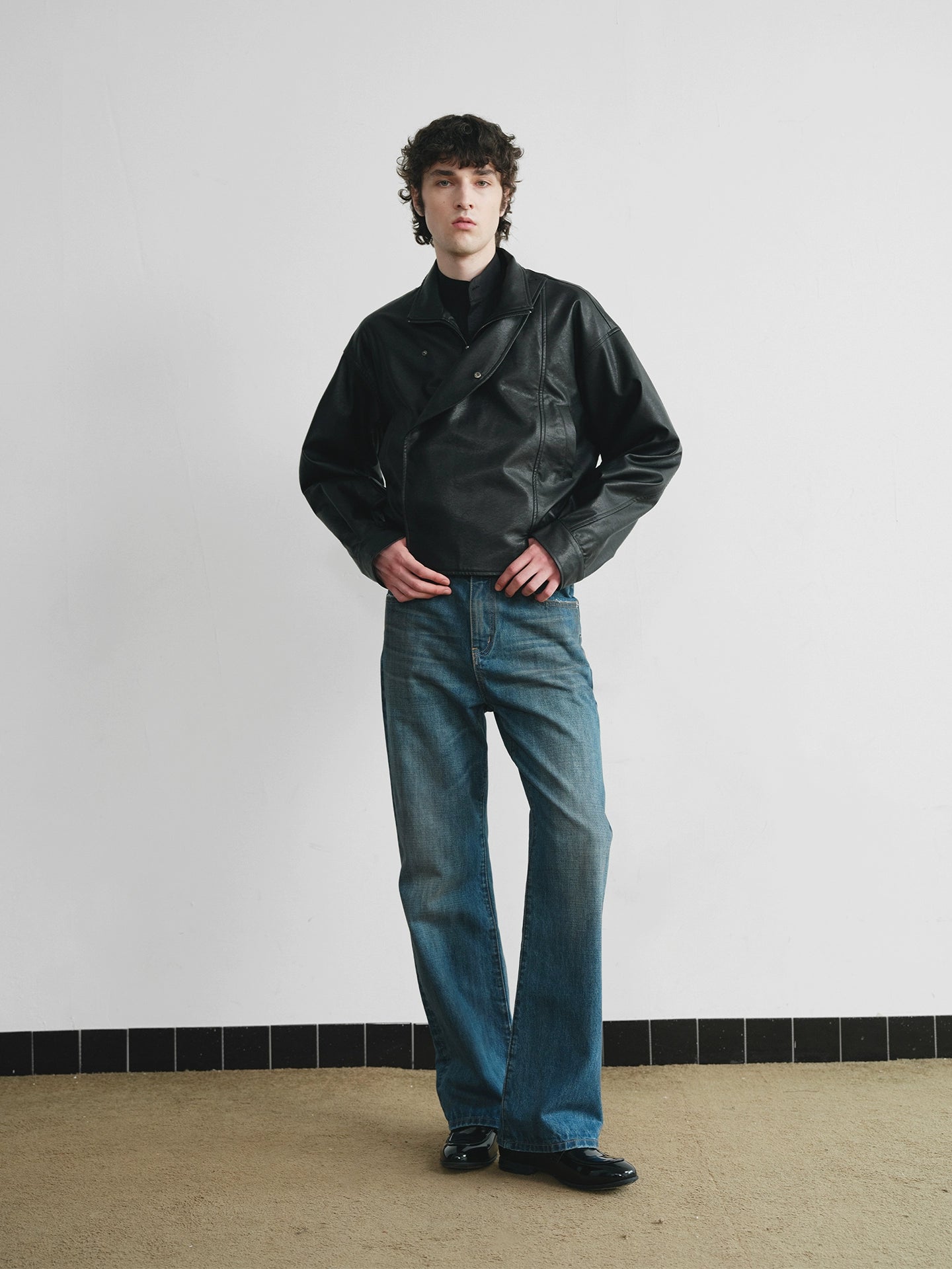 Burned Short Leather Jacket