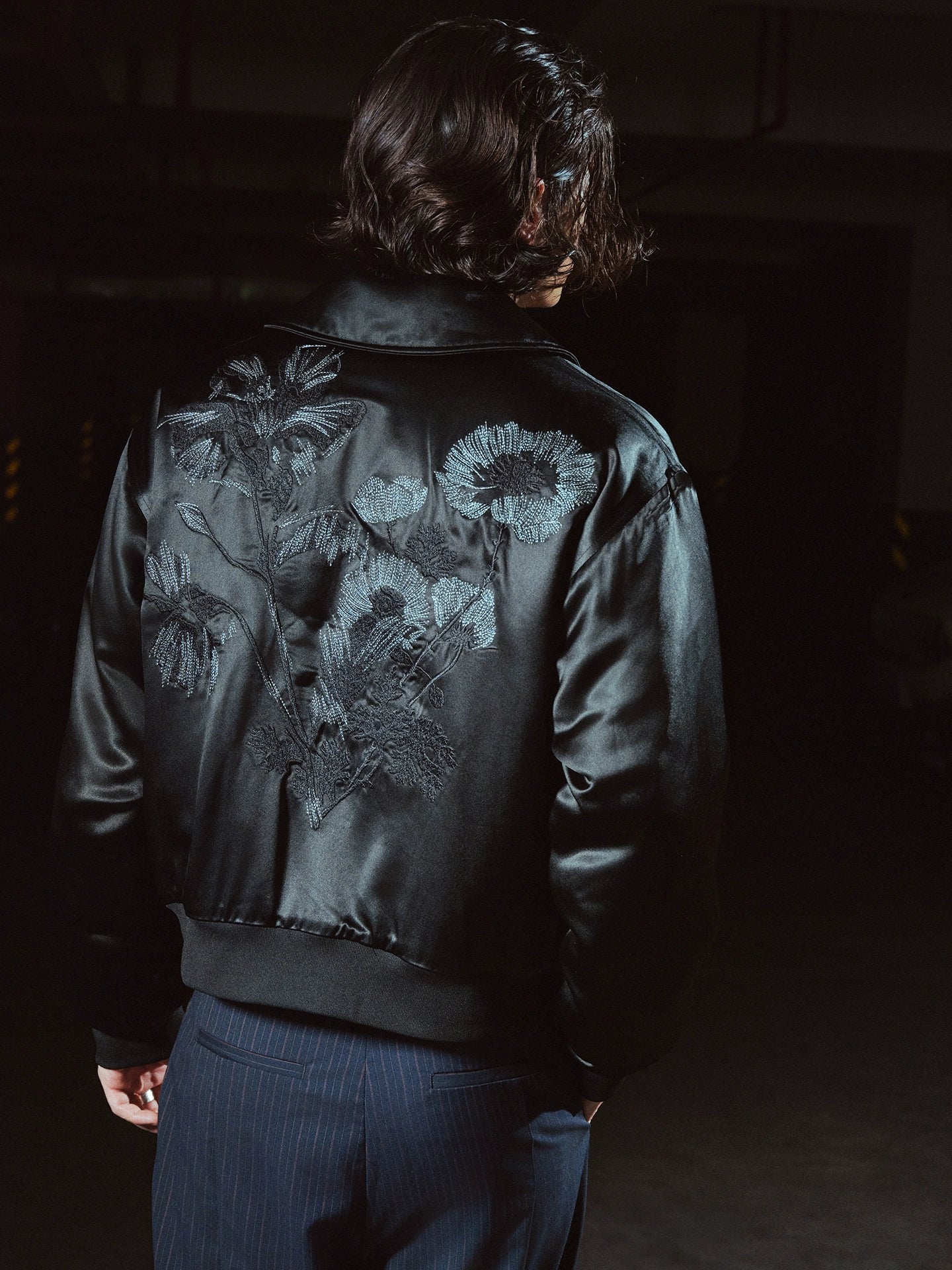 Flower Embroidered Cotton Jacket