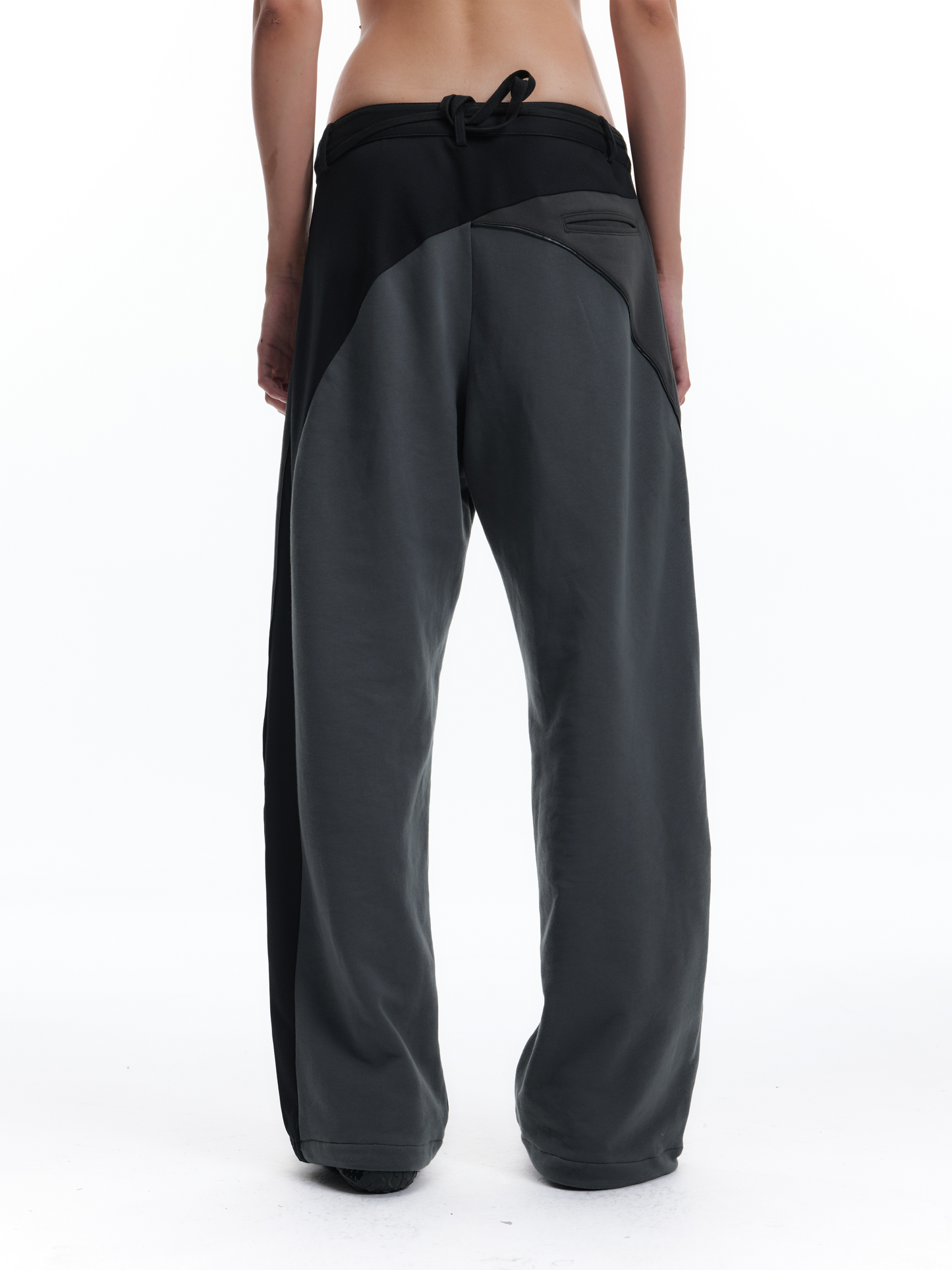 Leather rope sweatpants
