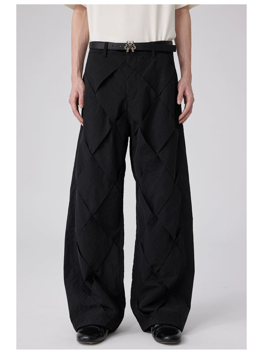 Nylon knit Braided Trousers