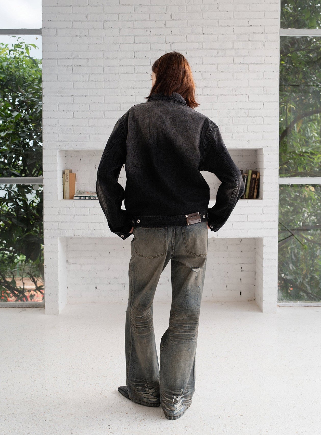 Okayama craftsmen mud-dyed jeans