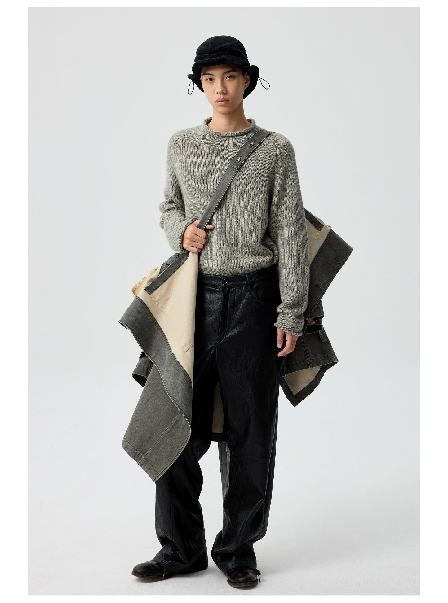 Straight Wire Leather Pants