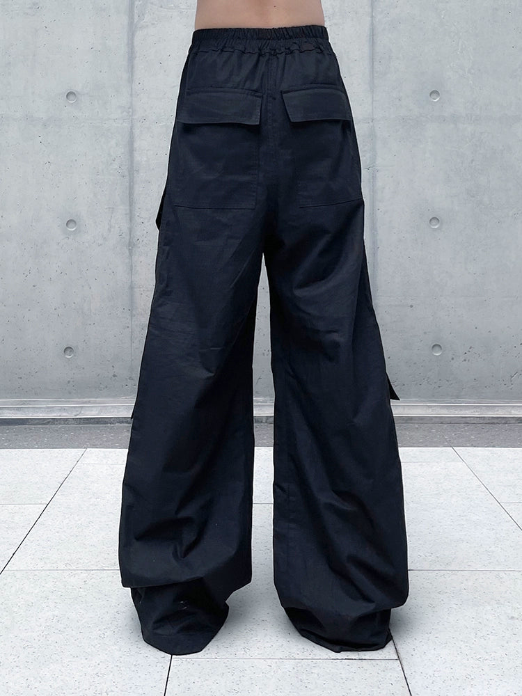 Multi Pocket Wide-Leg Cargo Trousers