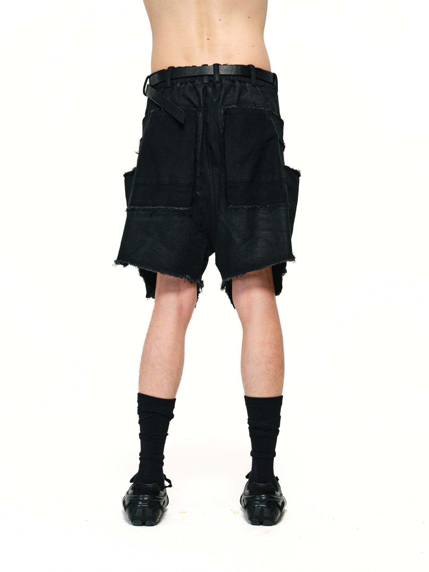 Haunted waxed work shorts