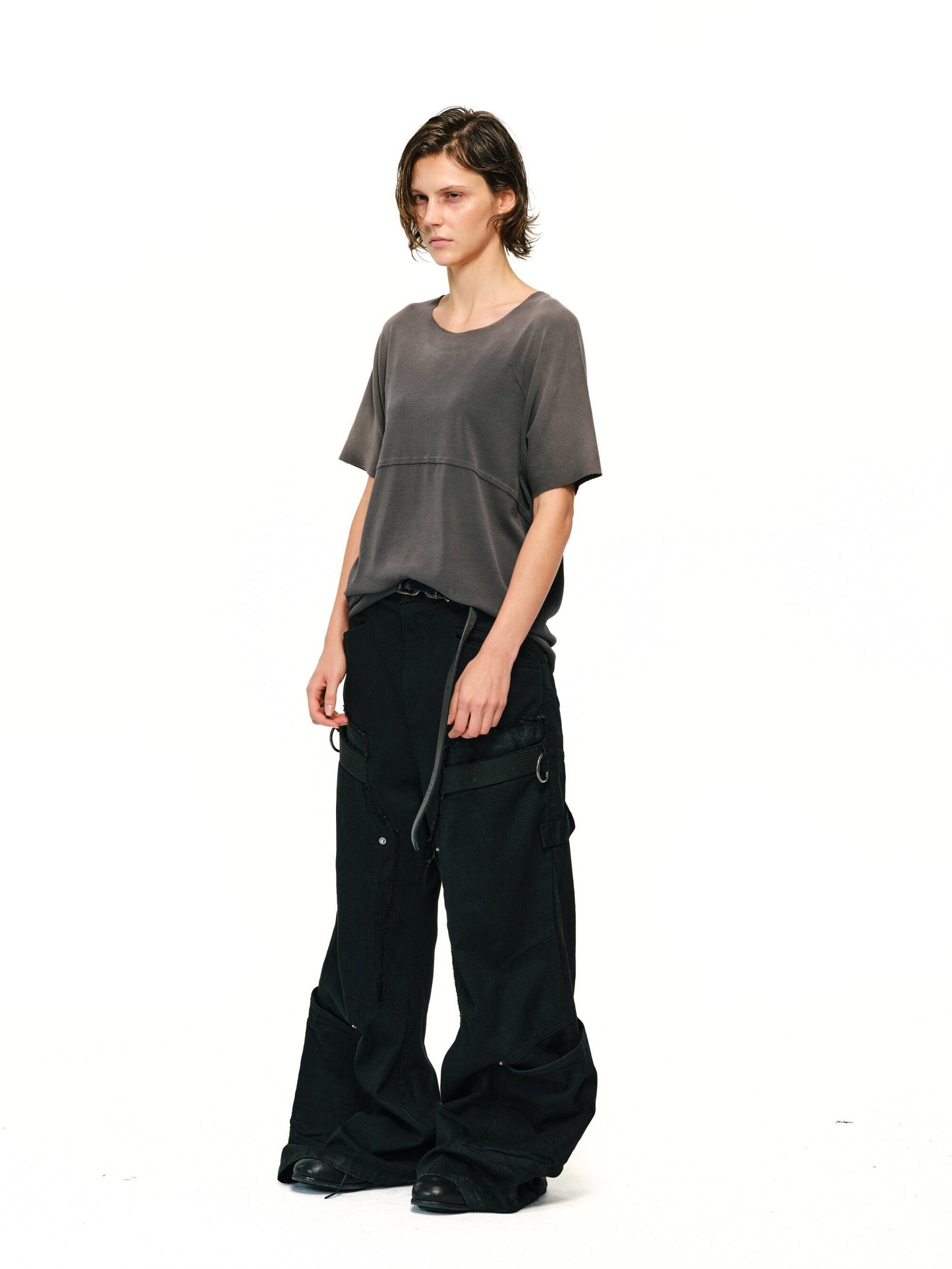 Inverted Triangle Fitted Faded Short-Sleeve Tee