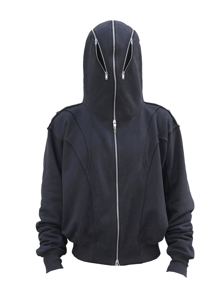 Zipper Masked Hoodie