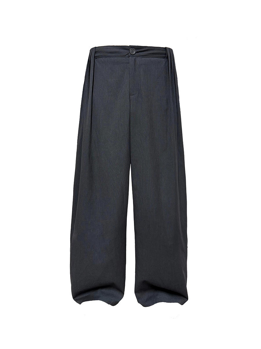 Multi-Pleated Drape Pants