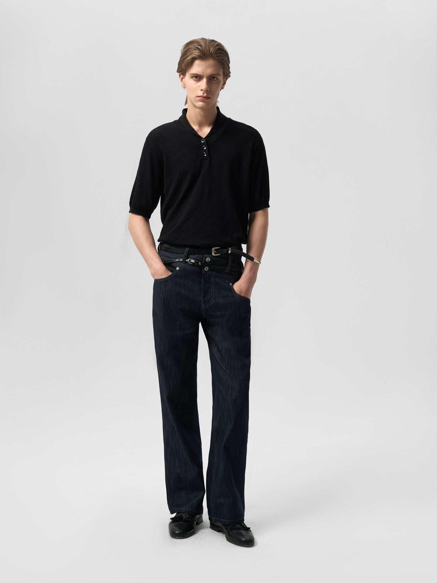 Double Waisted Denim Jeans