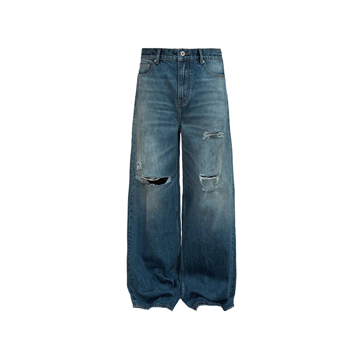 Knife-Cut Loose straight jeans