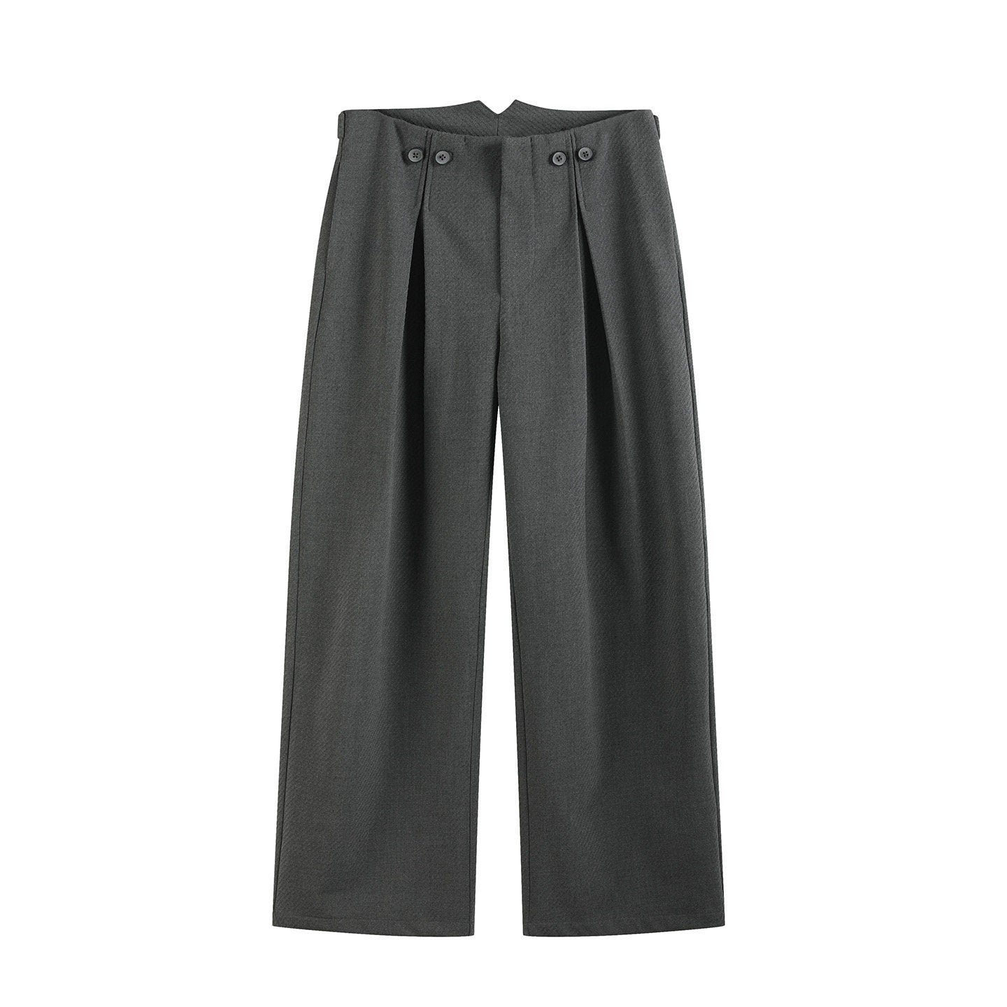 Mirror pleated straight-leg trousers