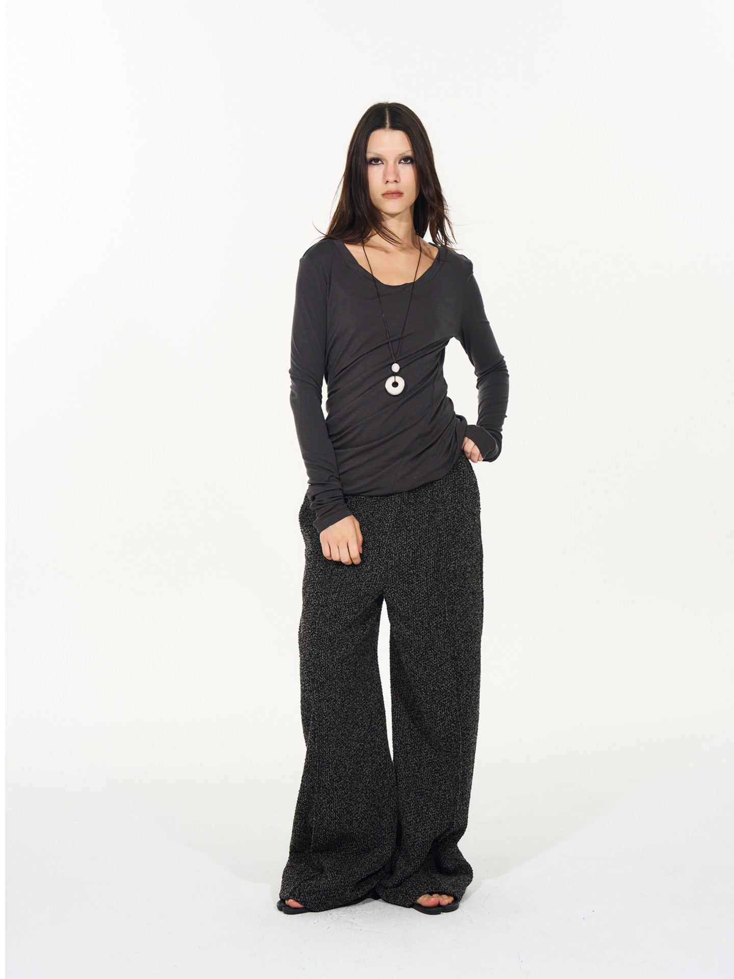 Twist Pleated Stacked T-shirts