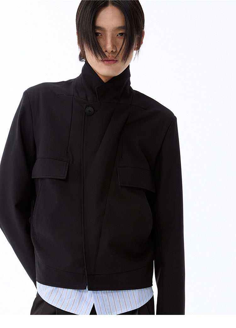 Diagonal zip jacket