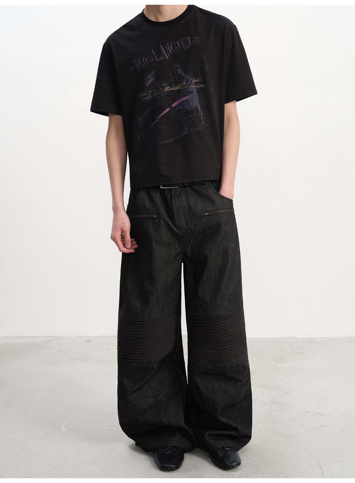 Baguette print short sleeve t-shirts