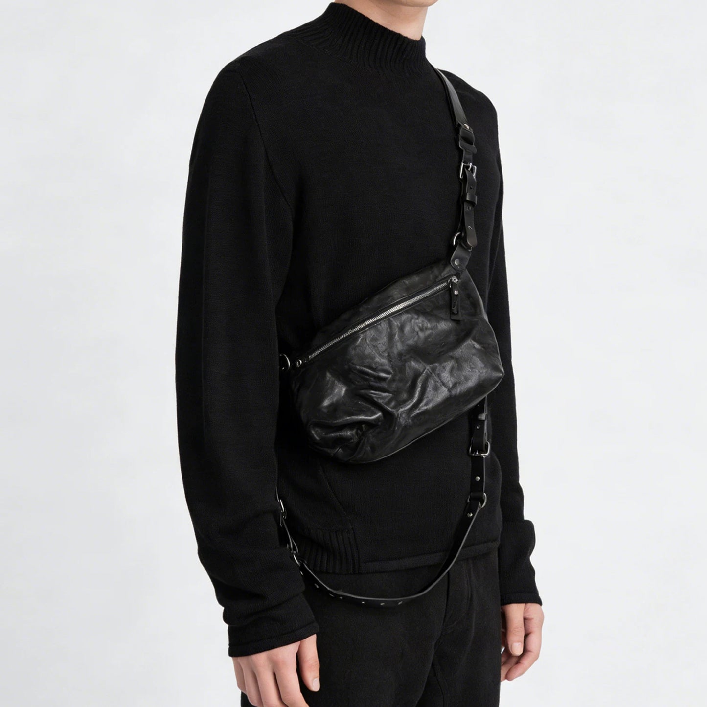 Double-strap half-moon Bag