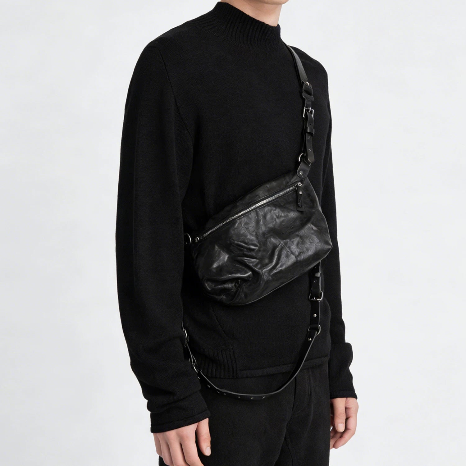 Double-strap half-moon Bag