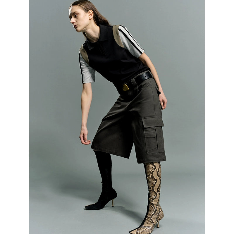 Cargo cropped shorts