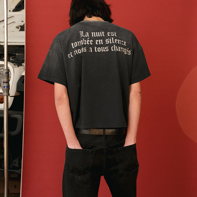 NUNS OF THE NIGHT'S VINTAGE-PRINT SHORT-SLEEVE T-SHIRT