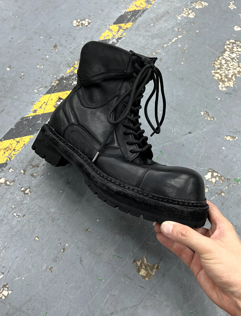 Hand stitched Paris biker boots