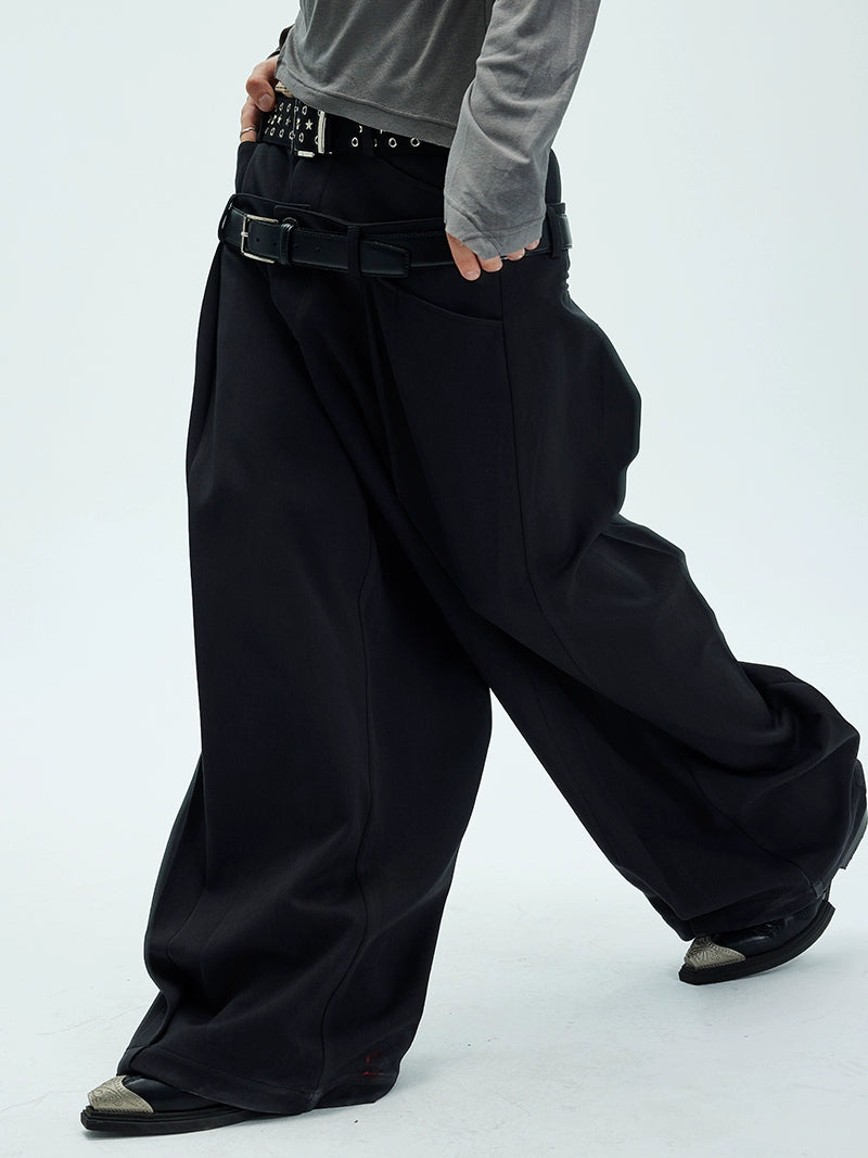 Double Waist Baggy Trouser